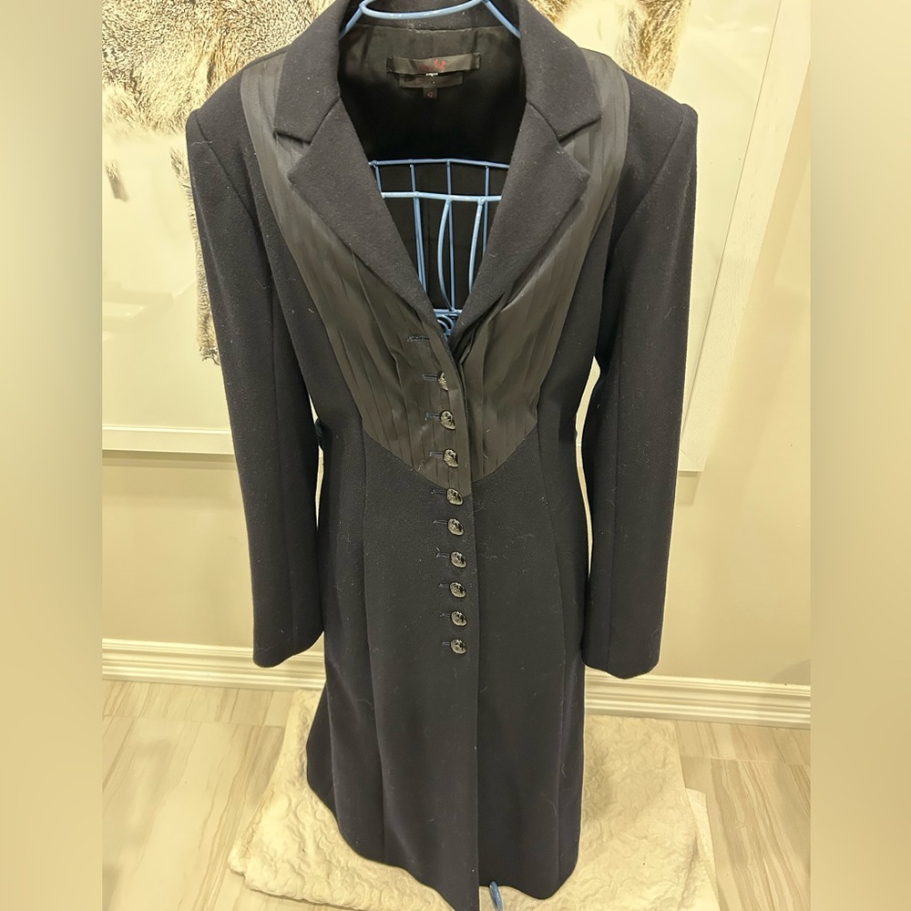 L’Wren Scott Tuxedo Terrace wool navy coat